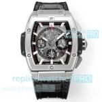 Swiss Clone Hublot Spirit of Big Bang 45mm Stainless Steel Silver Dial Watch 